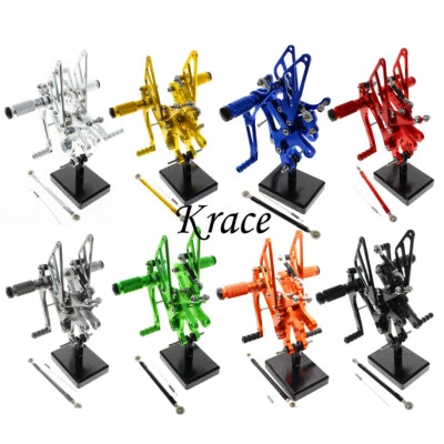 Juego de estriberas traseras CNC para Yamaha YZF R6 1999 2000 2001 2002 GP Foto 1 de 4