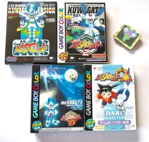 Lote 4 GB Madarot Medabots Kuwagata Ver. Rokusho 1 2 3 4 Nintendo GameBoy Japón - Imagen 1 de 14