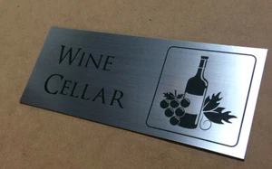 WINE CELLAR SIGN LASER ENGRAVED PUB RESTAURANT HOME FACTORY COMMERCIAL BUILDING - Bild 1 von 4