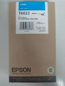 NEU ORIGINAL EPSON T6022 CYAN Tintenpatrone 7800 9800 7880 9880 - Bild 1 von 2