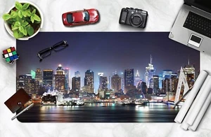 3D New York Night Scene Fashion 76 Non-slip Office Desk Mouse Mat Keyboard Game - Picture 1 of 7