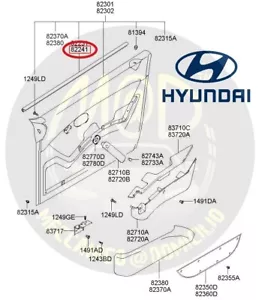 Original OE 82241-02000 Raschiavetro Interno Ant DX HYUNDAI Atos New Old Stock ! - Imagen 1 de 2