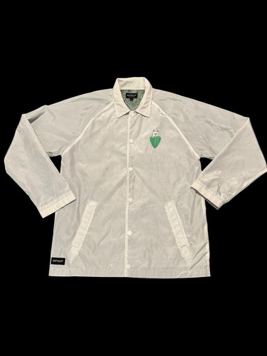 OFF WHITE RIPNDIP Giacca da allenatore uomo Frida Nermal bianco sporco taglia large HTF rara ?