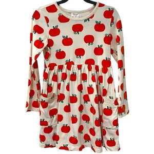 Hanna Andersson | Dress Pumpkin Fall Long Sleeve Knee Length Cotton- Size 5 - Picture 1 of 7