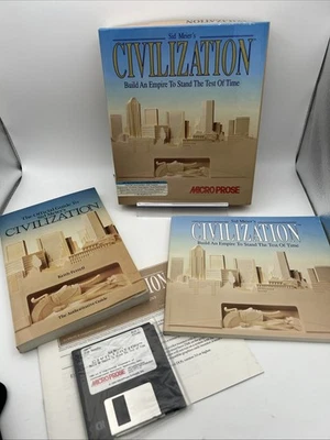 Sid Meier's CIVILIZATION Microprose Big Box PC IBM/Tandy 3.5" 1991 - Image 1 of 4