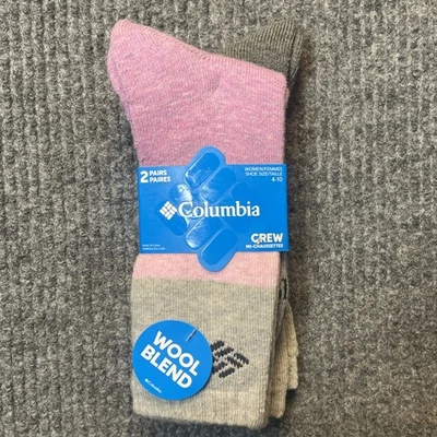 Calcetines Columbia para mujer mezcla de lana talla 4-10 gris rosa NUEVO Foto 1 de 4