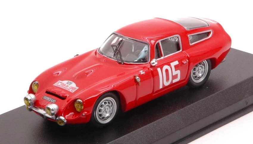 Best Model BT9769 ALFA ROMEO TZ1 N.105 2nd TOUR DE CORSE 1964 ROLLAND-AUGIAS 1:4 - Immagine 1 di 1