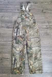Carhartt Overalls Youth Sz 12 Camo Realtree Insulated Bib Pants Hunting Outdoor - Picture 1 of 11