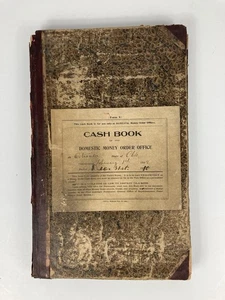 Antikes Kassenbuch des inländischen Zahlungsanweisungsbüros Ostrander Ohio 1908 - Bild 1 von 15