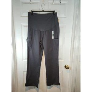 NEW Maternity Sz L GREY Scrub Pants Pockets by Cherokee - Picture 1 of 9