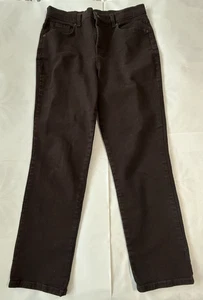 Pantalones de mezclilla elásticos negros de pierna recta Style & Co. para mujer talla 6S (algunos desvanecidos) - Imagen 1 de 10