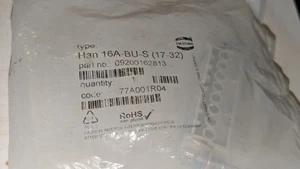 Harting HAN 16A-BU-S (17-32) Connettore di Alimentazione Resistente 09200162813 Nuovo e Sigillato - Foto 1 di 3