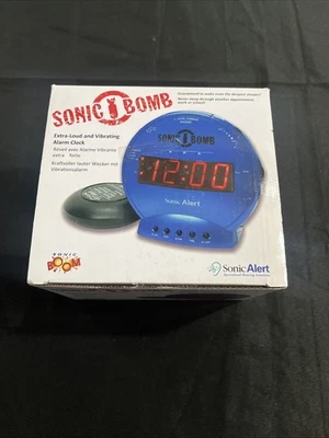 Sonic Alert Sonic Bomb SBB500ss Vibrating Alarm Clock | Turquoise - Image 1 of 4