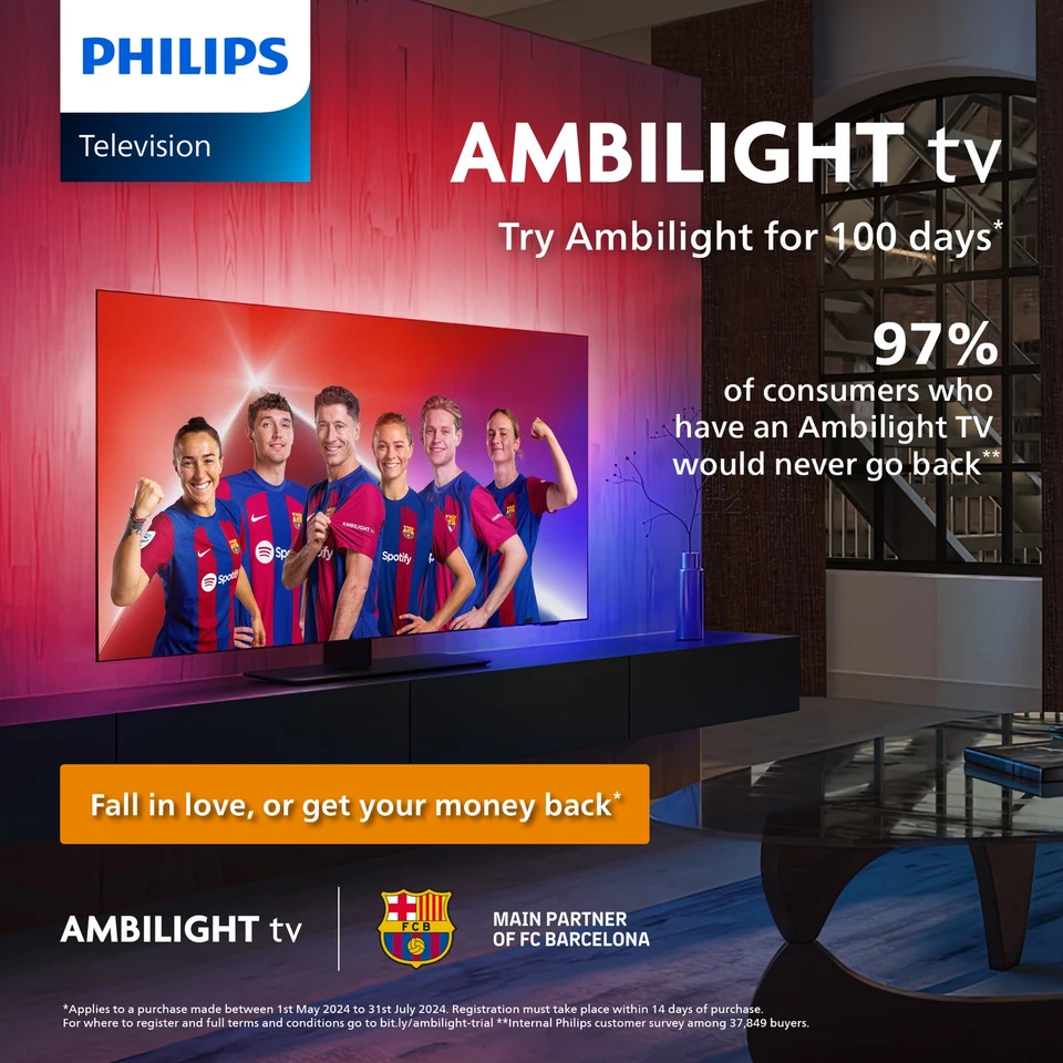 Philips 43PUS8909/12, 109,2 cm (43"), 3840 x 2160 Pixel, LED, Smart-TV, WLAN, Si - Bild 1 von 1