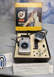 📸 Kodak Brownie Ojo de Buey Cámara Flash Conjunto con Caja Original Sin Probar - Imagen 1 de 24