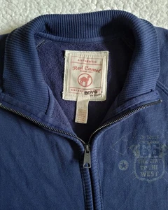 Red Camel Boys On Route 66 Way To The West Zip Blue Sweater Sweatshirt L Large - Picture 1 of 4