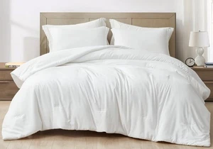 Chezmoi Collection Cliff 3-Piece Rayon Derived from Bamboo Blended Comforter Set - Picture 1 of 30