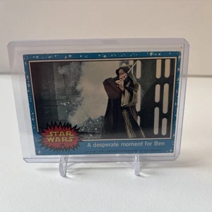 1977 Topps Star Wars Card First Series Blue #46 A desperate moment for Ben - Picture 1 of 3