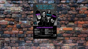 Plan 9 Skateboards Thrasher advertisemenr poster 16 x 24 Samhain Misfits Danzig - Picture 1 of 3