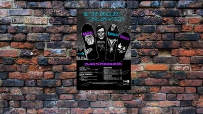 Plan 9 Skateboards Thrasher advertisemenr poster 16 x 24 Samhain Misfits Danzig - Image 1 of 3