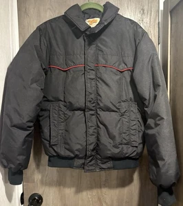 VTG Comfy Down Puffer Bomber Western Jacket. USA~No Sz. Tag~Fits Like Med. - Picture 1 of 5