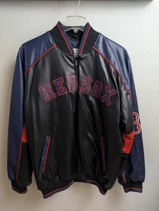 Vintage Boston Red Sox MLB G3 G-III Carl Banks Faux Leather Jacket - Size XL New - Bild 1 von 9