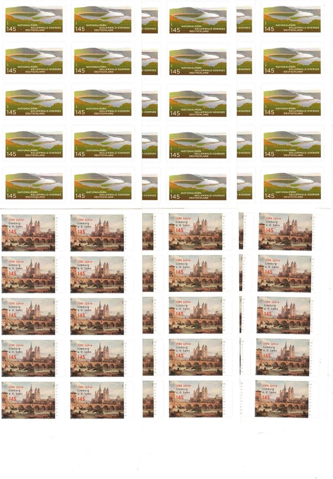 Bund ** 60 Marken a 1,45 €, selbstklebend, Nominale 87,00 € - Bild 1 von 1