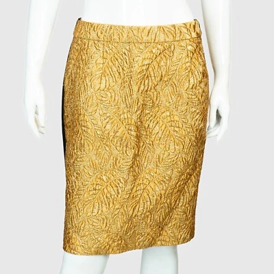 Falda Christian DIOR Archivo Floral Dorado Vintage Años 90 00 Foto 1 de 4