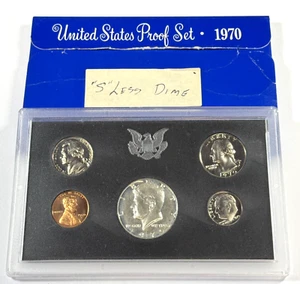 ***RARO*** 1970 NO S DIME EE. UU. Juego de prueba como nuevo - ¡Escasa variedad! - Imagen 1 de 4