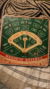 Vintage 1953 Gotham Pressed Steel Magnetik Baseball Game Double Sided Board/Race - Picture 1 of 9