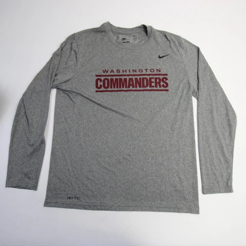 Washington Commanders Nike Dri-Fit Long Sleeve Shirt Men's Gray Used Cover