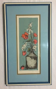 Vintage Watercolor Print FLOWERS By Jean Bohr Signed 21/300 - Picture 1 of 11