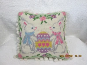 Easter Bunny Decorative Pillow New No Tag 9" x 9" See Description - Picture 1 of 1