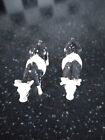  Britain?s  early 1960?s Pair  Vintage Fresian Milking Cows Both With 1 Horn