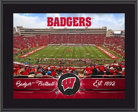 Badgers 10" x 13" Sublimated Team Stadium Plaque - Fanatics Cover