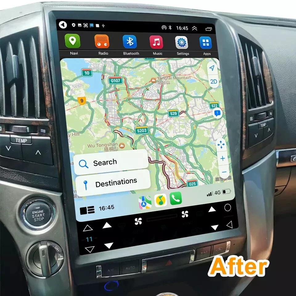 For 2008-2015 Toyota Land Cruiser LC200 Android Car Stereo Carplay GPS Head Unit - Image 1 of 4