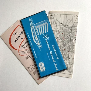 Cheyenne Wyoming mappe della città motel hotel directory informazioni turistiche c.1970 MP9 - Foto 1 di 10