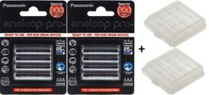 8X baterie Panasonic Eneloop PRO AAA 1,2V 930mAh HR03 + 2 pudełka baterii premium w oryginalnym opakowaniu