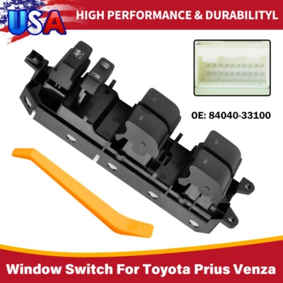 Master Power Window Door Switch for 2010-2015 Toyota Prius 84040-33100 NEW US - Image 1 of 4