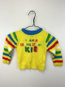 Vintage I Am A Sesame Street Kid Sweater Toddle Time JCP 2T 3T 4T Yellow - Picture 1 of 4