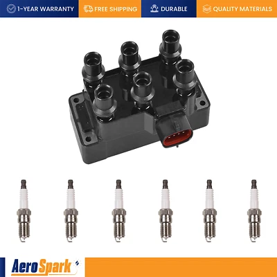 点火线圈和白金火花塞适用于 97-00 马自达 B3000 B4000 3.0L 4.0L FD480 — 第 1/4 张图片