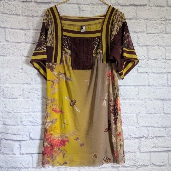 Mini Vestido Babydoll Vintage Jean Paul Gaultier Soliel Estampado Mariposa XS 90s Y2K Foto 1 de 4