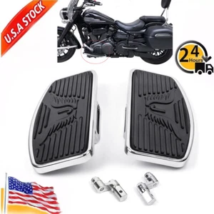 Front Floorboard Footboard for Honda VTX 1800 1300 Yamaha V-STAR XVS400 XV250 US - Foto 1 di 12
