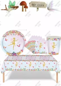 Fairy Party Tableware Supplies Banners Fairies Decorations Balloons Accessories - Picture 1 of 11
