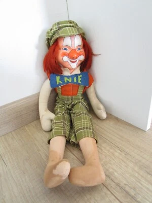 POUPEE CLOWN  EN CHIFFON VINTAGE 1970 DOLL - Photo 1/4