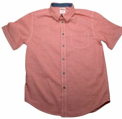 Wrangler Boy's Size XXL (18) Red Micro Check Short Sleeve Lightweight Shirt - Image 1 of 4