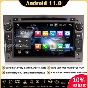 64GB DAB+Android 11 Autoradio GPS Navi Opel Astra Zafira Corsa C/D Antara Signum - Bild 1 von 12