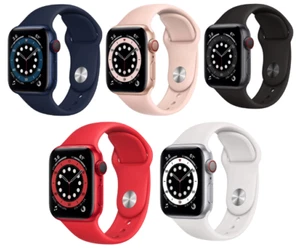 Apple Watch Series 6 40mm / 44mm (GPS + LTE) Aluminiowa obudowa z opaską sportową - Klasa B - Zdjęcie 1 z 11