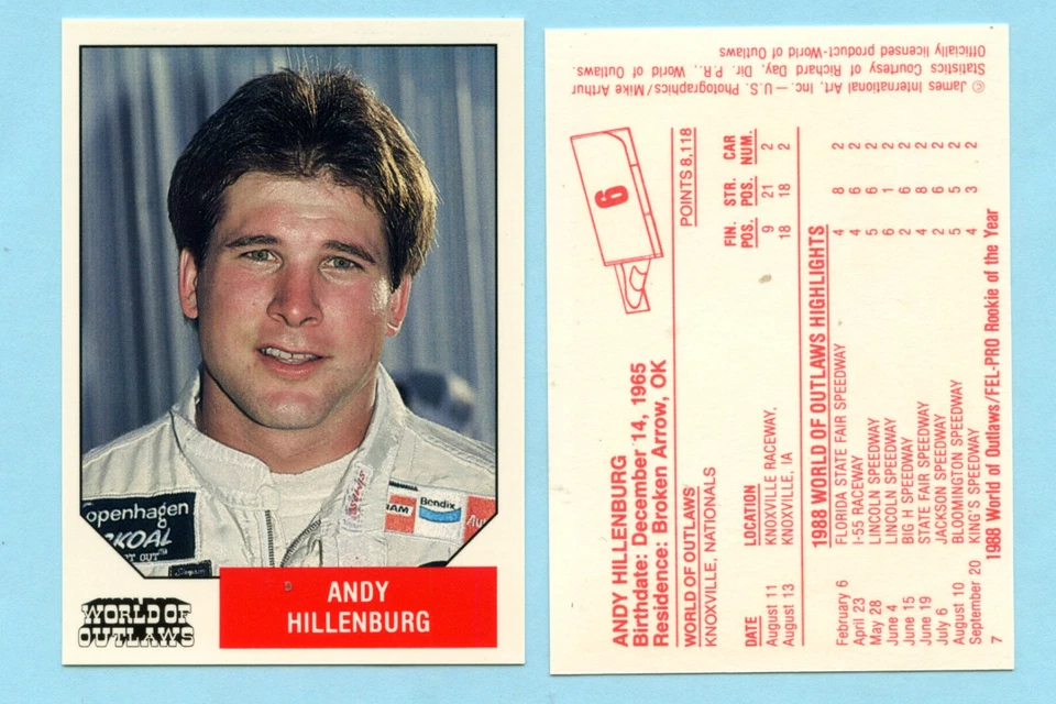 1988 World of Outlaws - Andy Hillenburg - Image 1 of 1