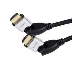 Ultra HDMI + Ethernet Braided Cable Metal Swivel Rotate HEAD GOLD 1M 2M 3M 5M - Picture 1 of 10
